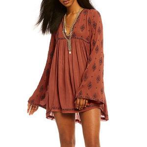 Free People Diamond Embroidered Tunic Dress